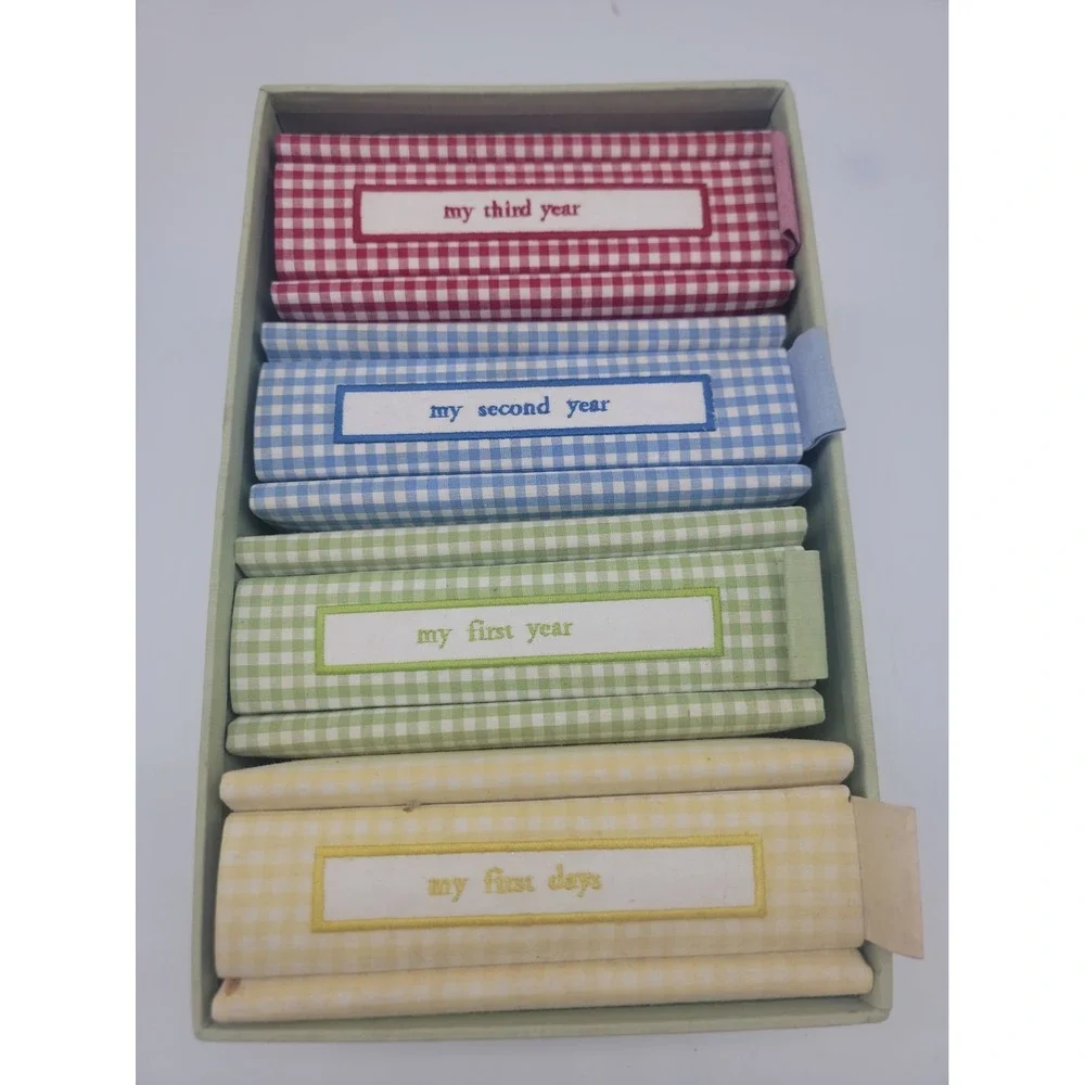 Baby's First Three Years Photo Album Set Holds 4